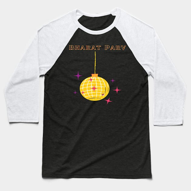 Bharat Parv - Disco Light Baseball T-Shirt by Bharat Parv